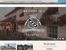 Tablet Screenshot of edgcumbearms.co.uk